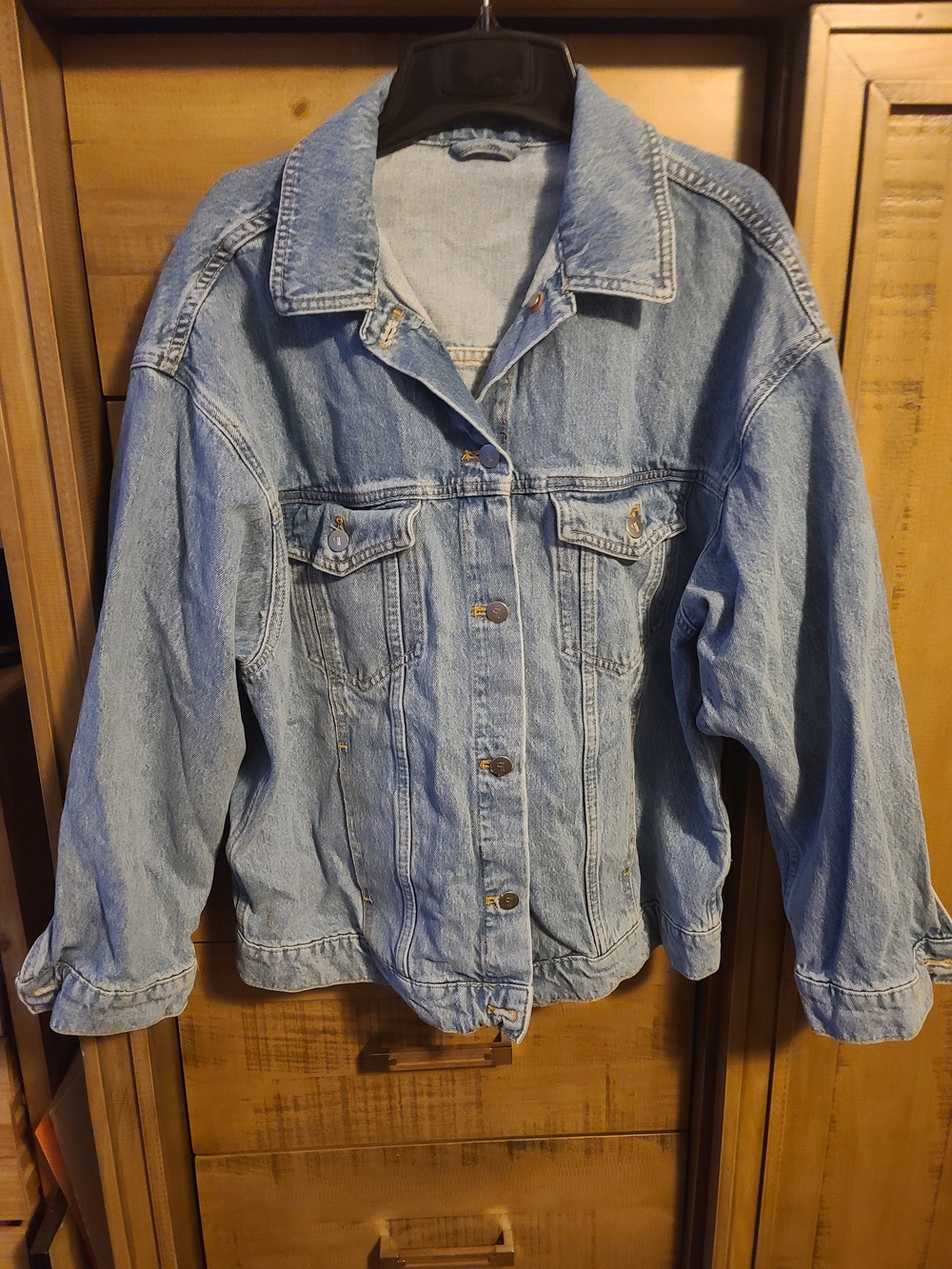 Pilcro Light Blue Oversized Denim Jacket - Picture 10 of 11